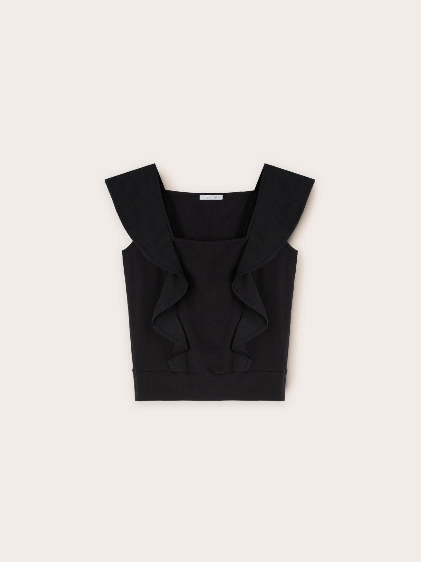 Jersey top with flounce image number 4