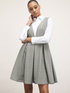 Vestito con ampia scollatura fantasia check image number 3