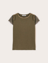 T-shirt with tulle sleeves and jewel embroidery image number 4
