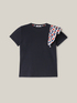 T-shirt with geometric pattern ruching image number 3