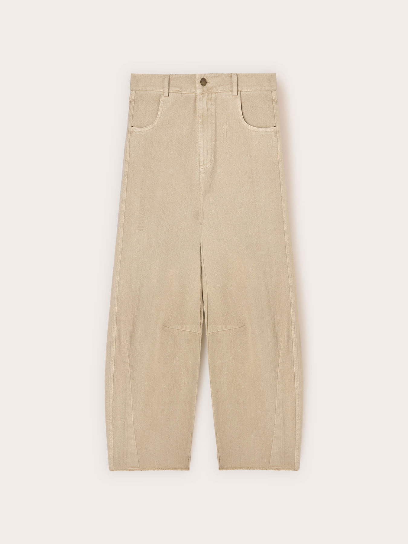 Pantaloni balloon in drill di cotone image number 4