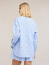 Chemise oversize &agrave; rayures avec broderies de perles image number 1