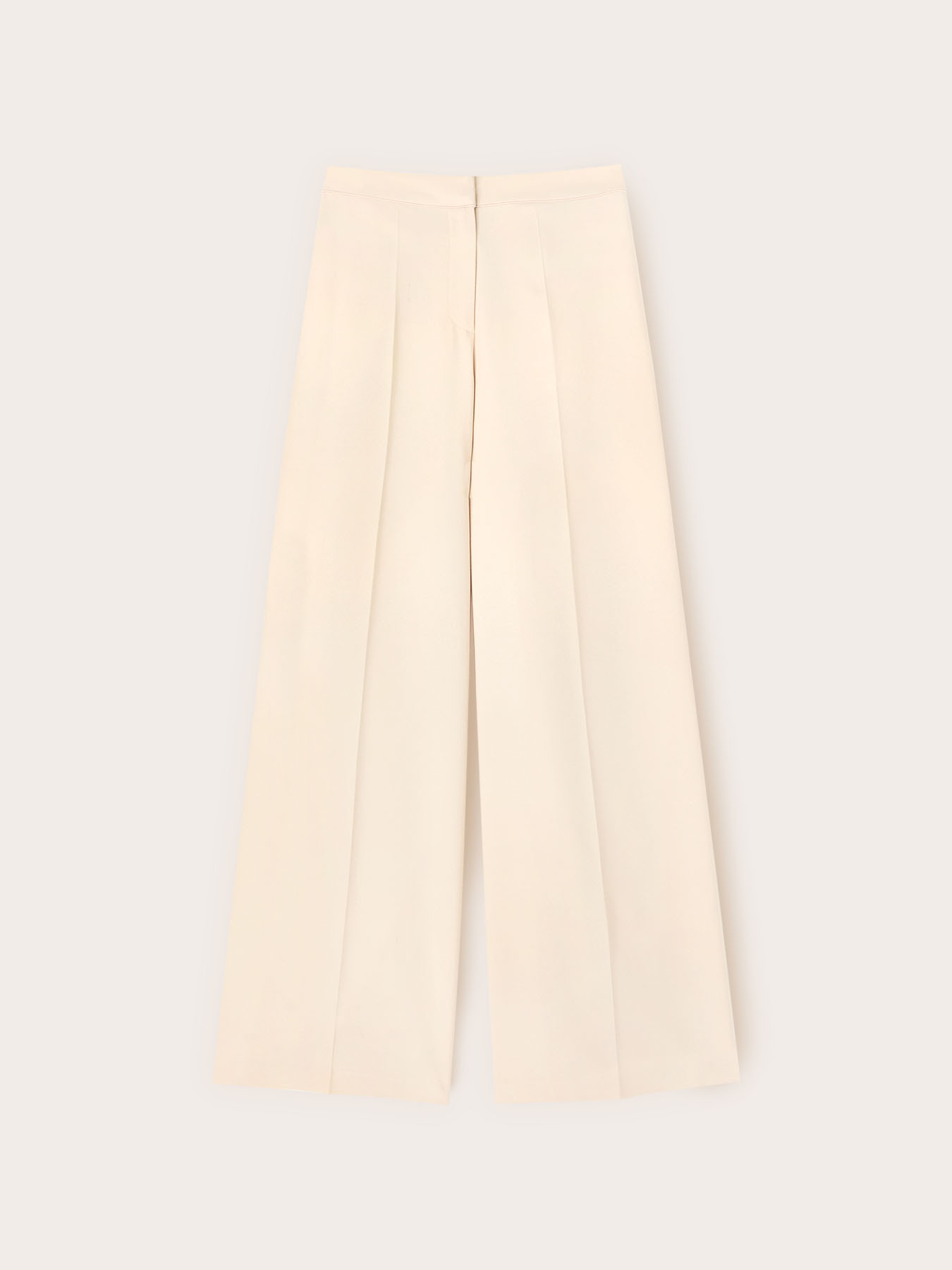 Pantaloni palazzo in cady con inserti satin image number 4