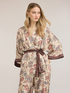 Kimono shirt in printed satin image number 0