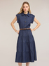 Vestito chemisier in denim con gonna a balze image number 2