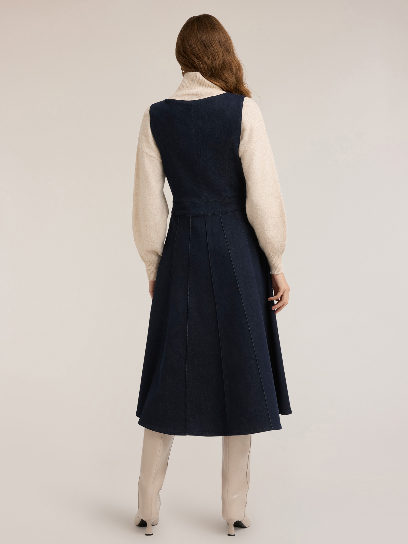 Vestito midi in denim image number 1