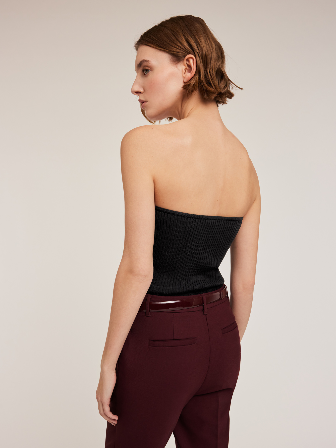 Bustier-Top aus Rippenstrick image number 1