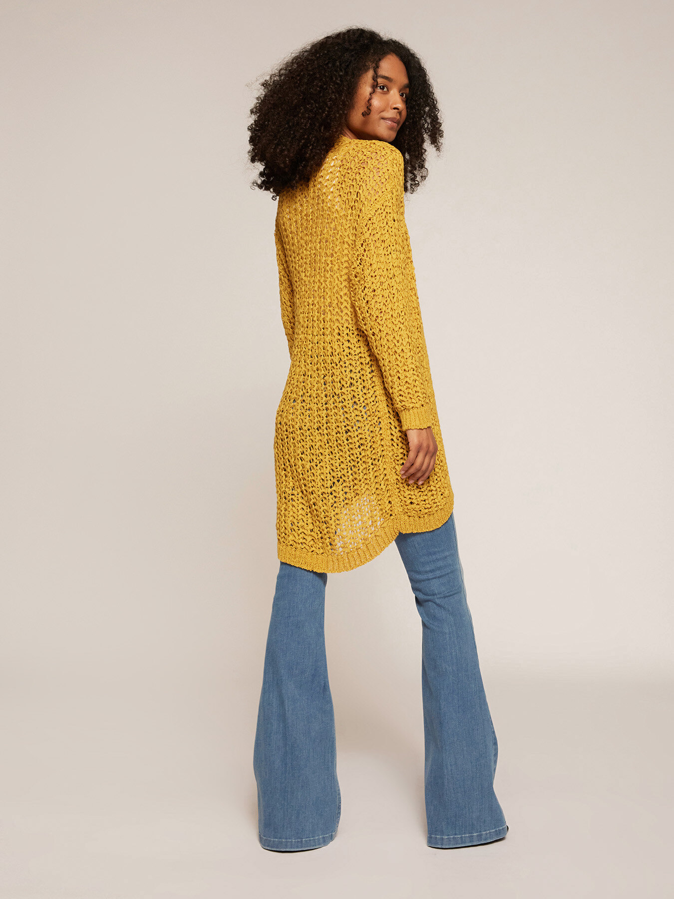 Cardigan lungo traforato image number 1