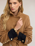 Double-breasted wool blend coat with belt image number 1