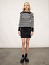 Striped button feature sweater image number 3