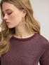 Lurex mesh knit top image number 2