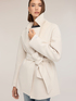 Belted coat in wool-blend double cloth image number 3