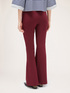 Milano knit fabric flare trousers button feature image number 1