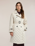Diamond-quilted trench coat image number 0
