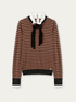 Maglia a righe con collo e fiocco image number 3
