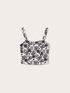 Floral patterned bustier top image number 5