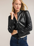 Veste biker avec col mao image number 3