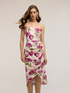Robe fourreau florale avec drap&eacute;s image number 2