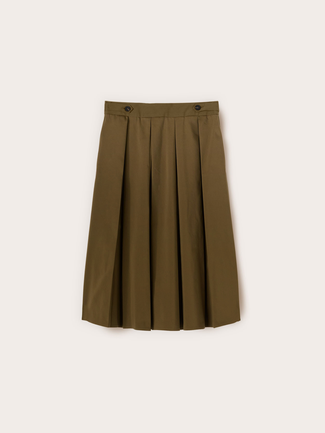 Cotton blend pleated skirt image number 4