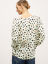 Polka-dot patterned satin blouse image number 1