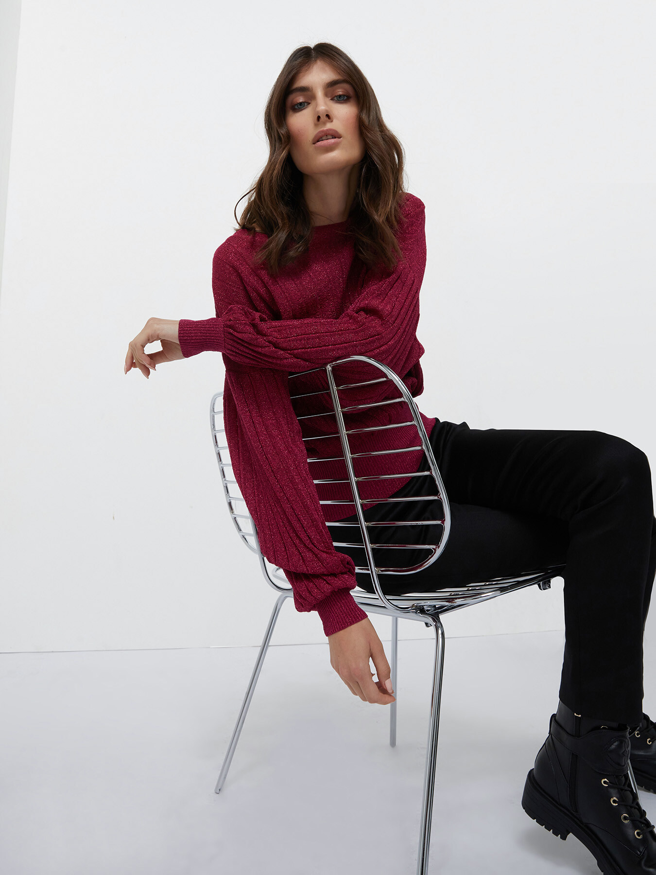 Pleated oversized sweater image number 0