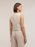 Tailored linen vest image number 1