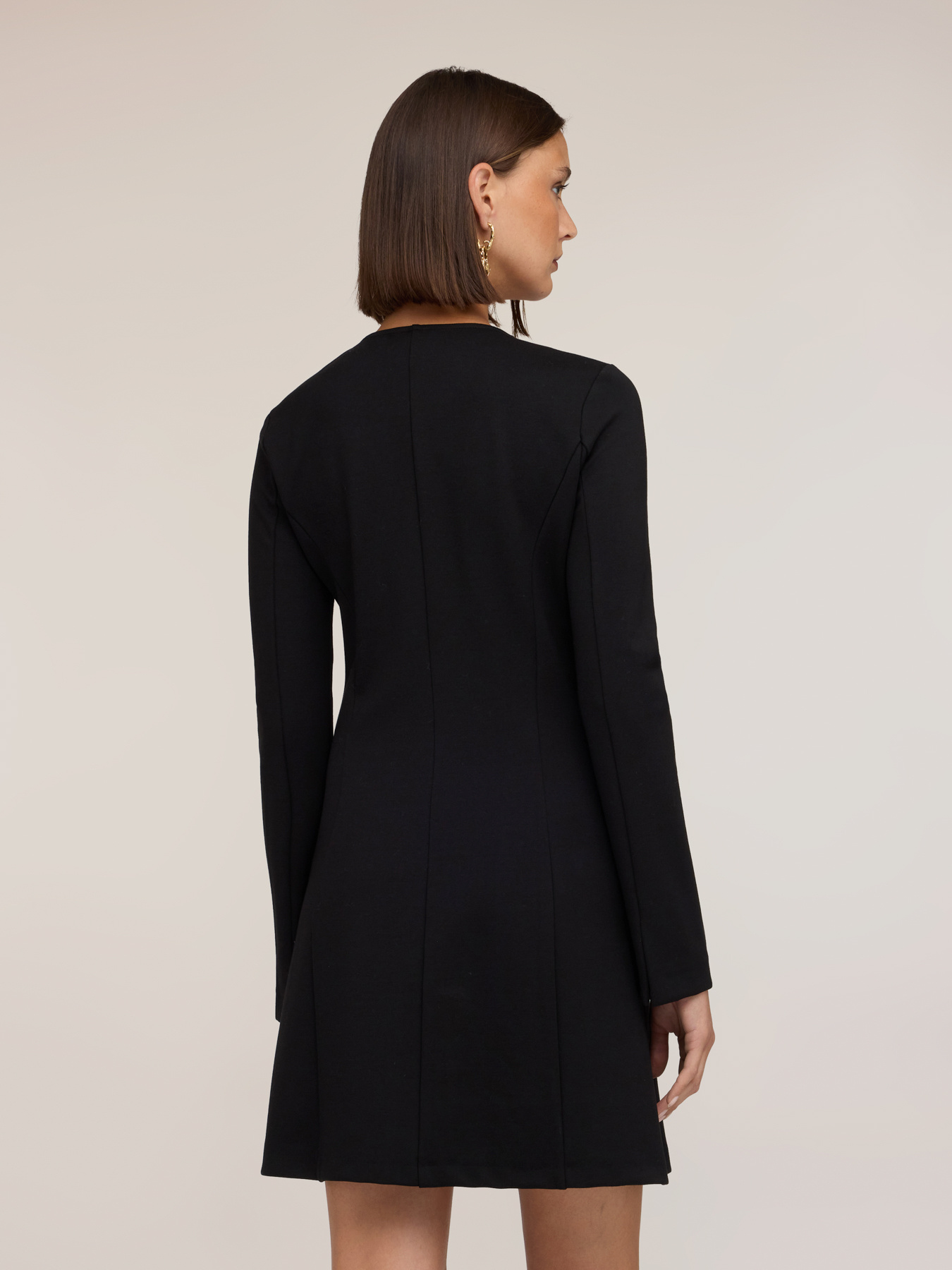 Flared dress in Milano stitch image number 1