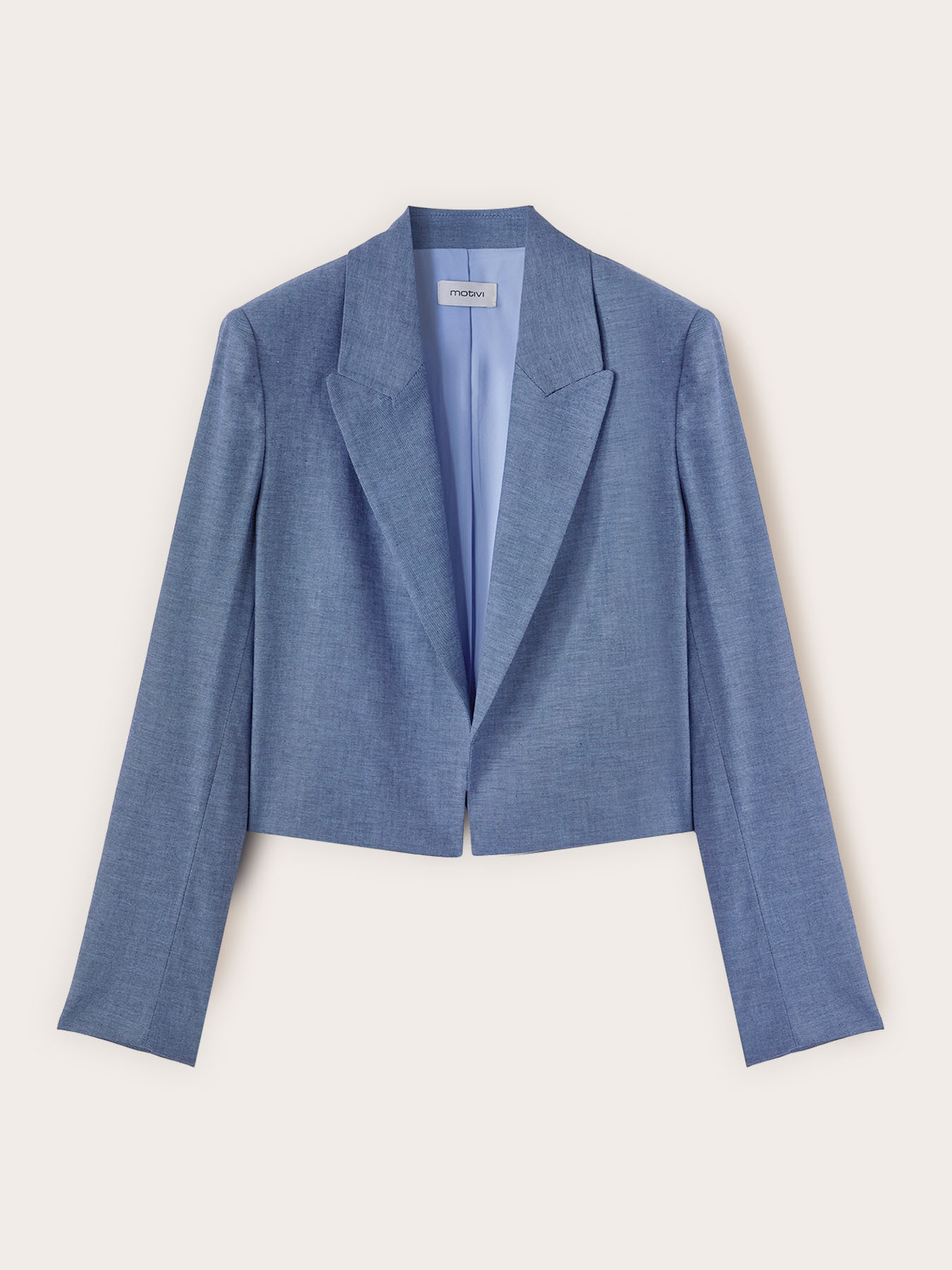 Chaqueta corta mezcla de lino image number 4