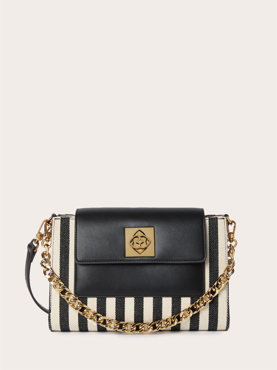 Umh&auml;ngetasche mit Streifen und Kette