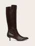 Bottes en tissu enduit avec bout en l&eacute;zard image number 2