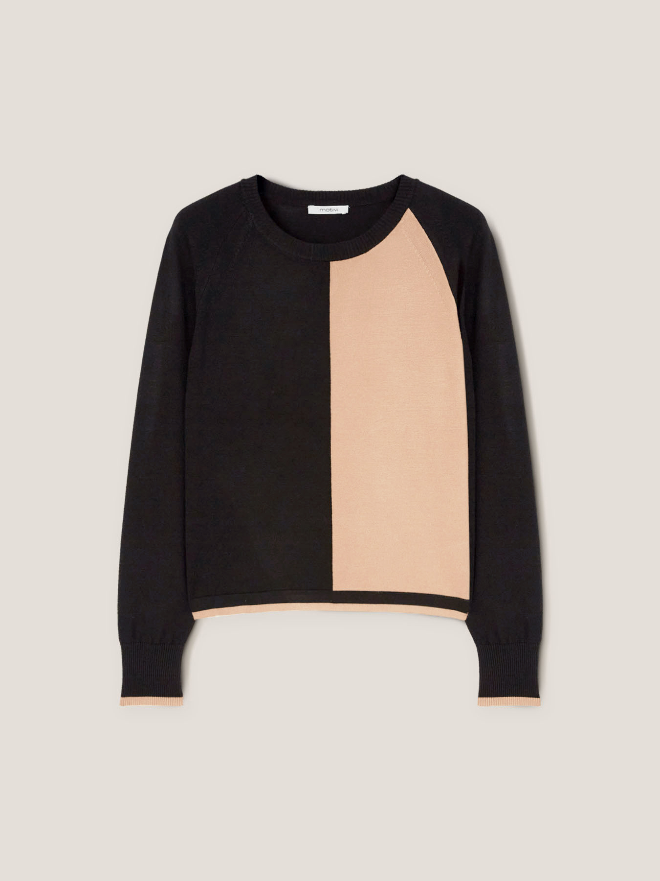 Jersey block color mezcla de viscosa image number 3