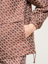Jachetă din tricot jacard cu glugă cu imprimeu Double Love image number 2