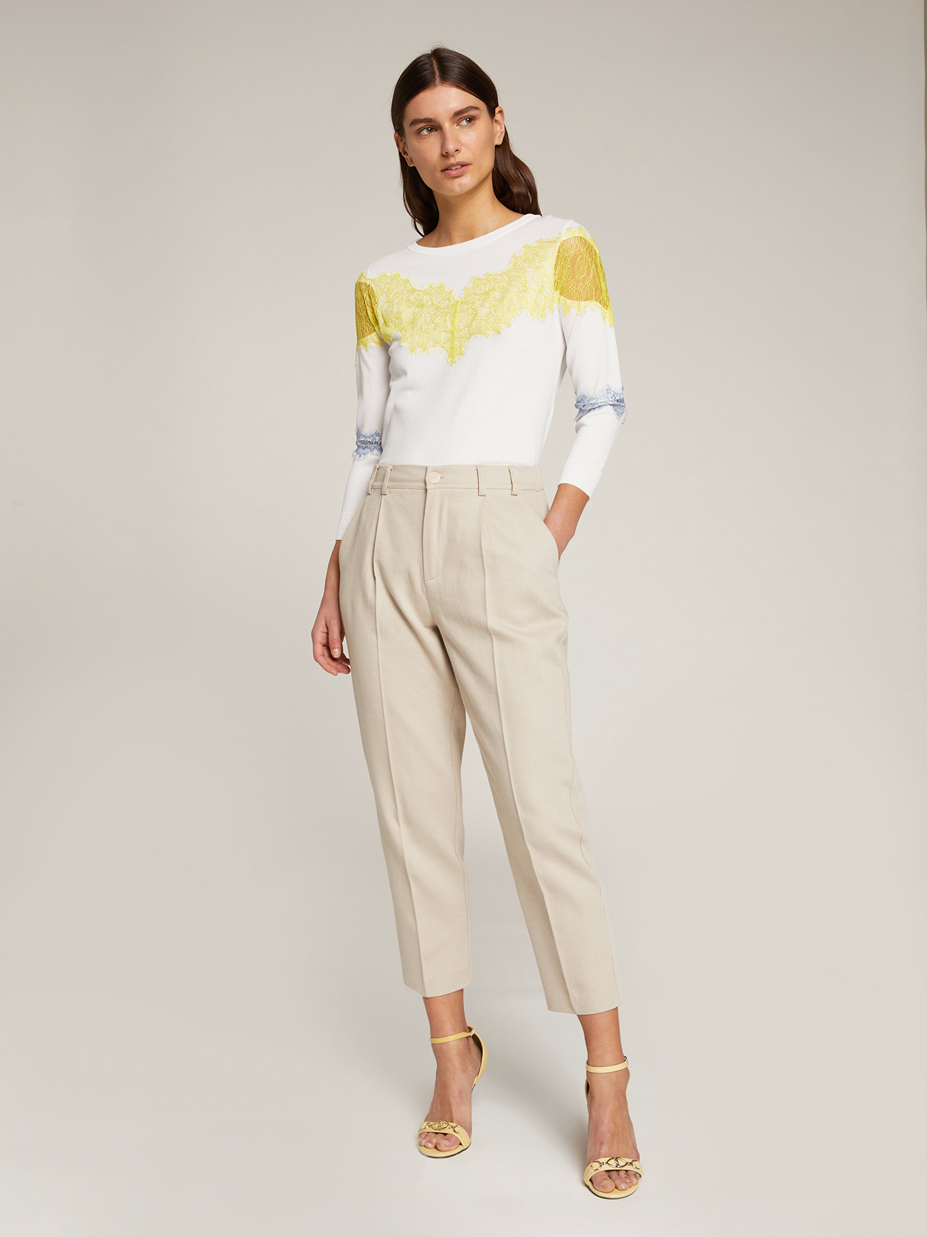 Maglia con inserti in pizzo image number 0