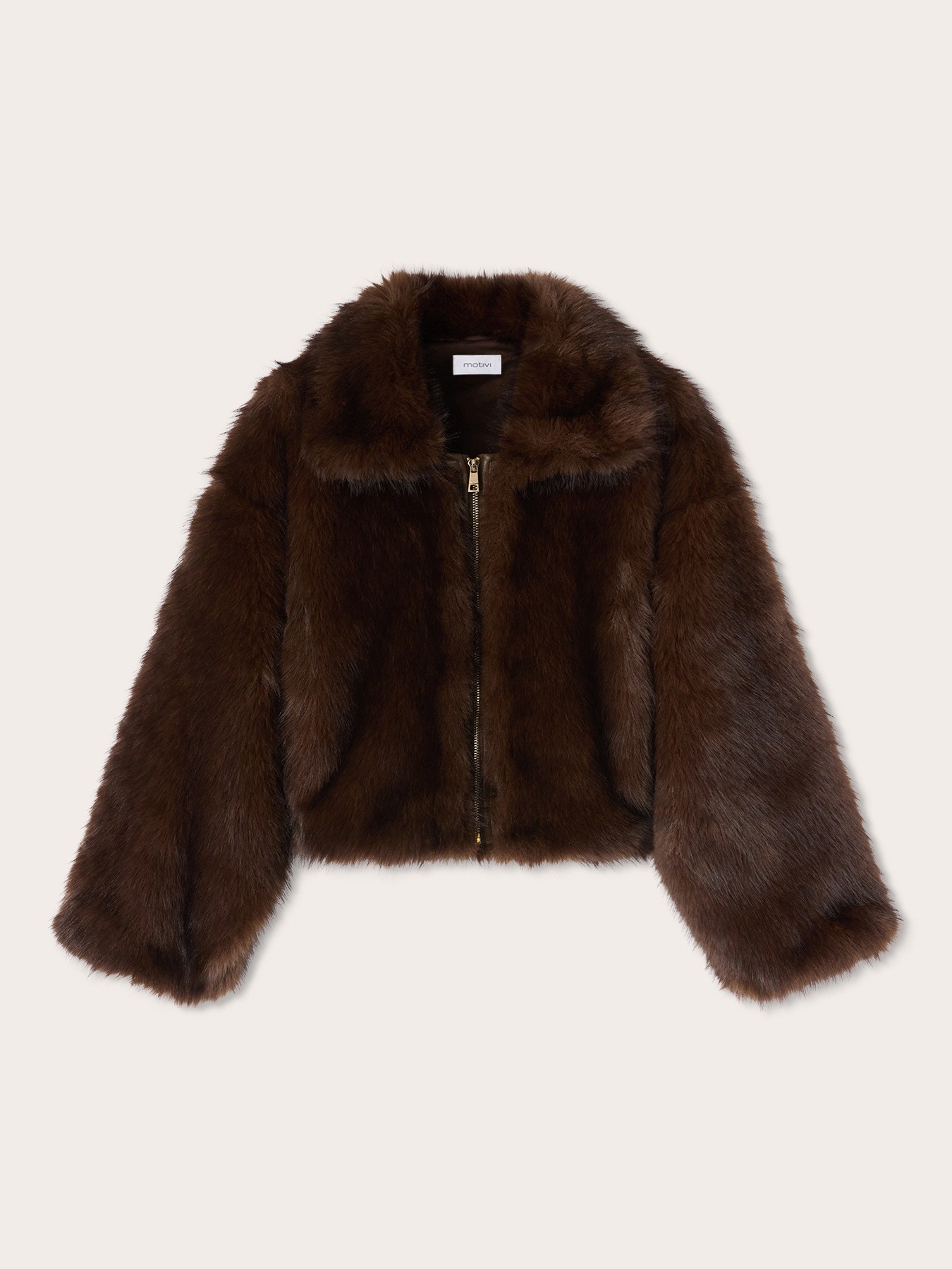 Bomber con colletto ampio e zip image number 4