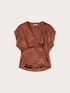 Kimono blouse in jacquard satin image number 4