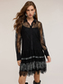 Lace shirtdress with ruffles image number 2