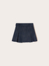 Pleated mini skirt with buttons image number 4