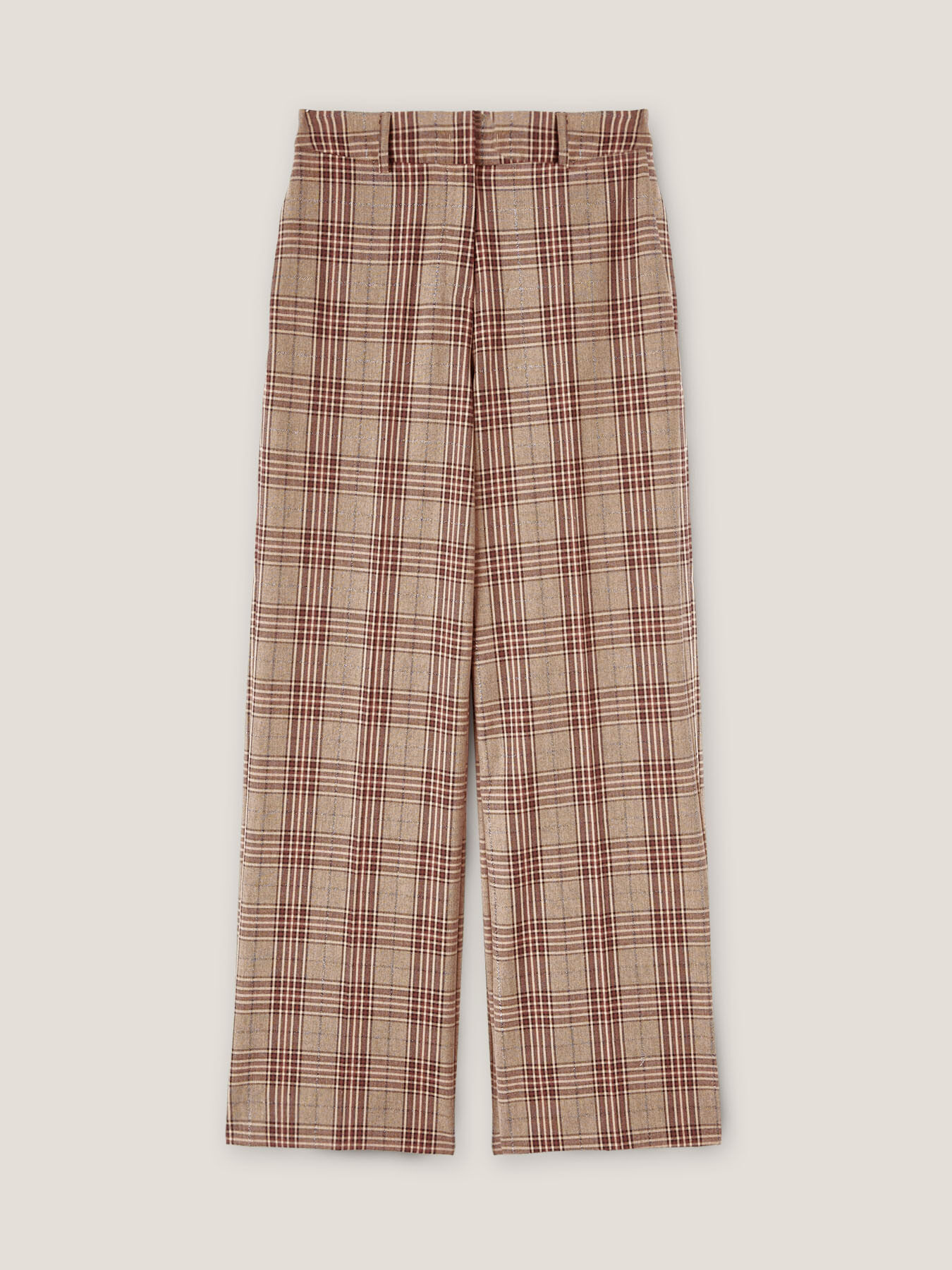 Pantalon large &agrave; carreaux image number 3