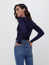 Ribbed sweater with square neckline image number 1