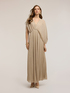 Robe longue pliss&eacute;e m&eacute;tallis&eacute;e image number 2