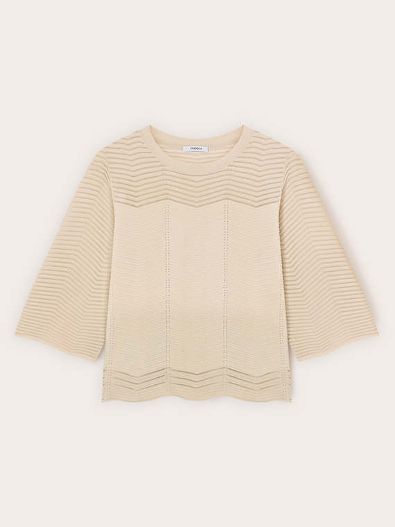 Durchbrochener Strickpullover aus Viskosemischung