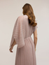 Metallic pleated long dress image number 3