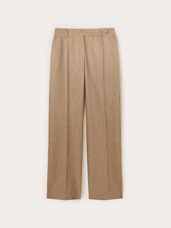 Palazzo-Hose aus Leinenmischung