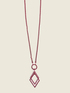 Long necklace with geometric pendants image number 1