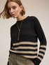 Striped sweater in wool lurex blend image number 3
