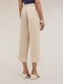 Pantalones cropped de mezcla de lino image number 1