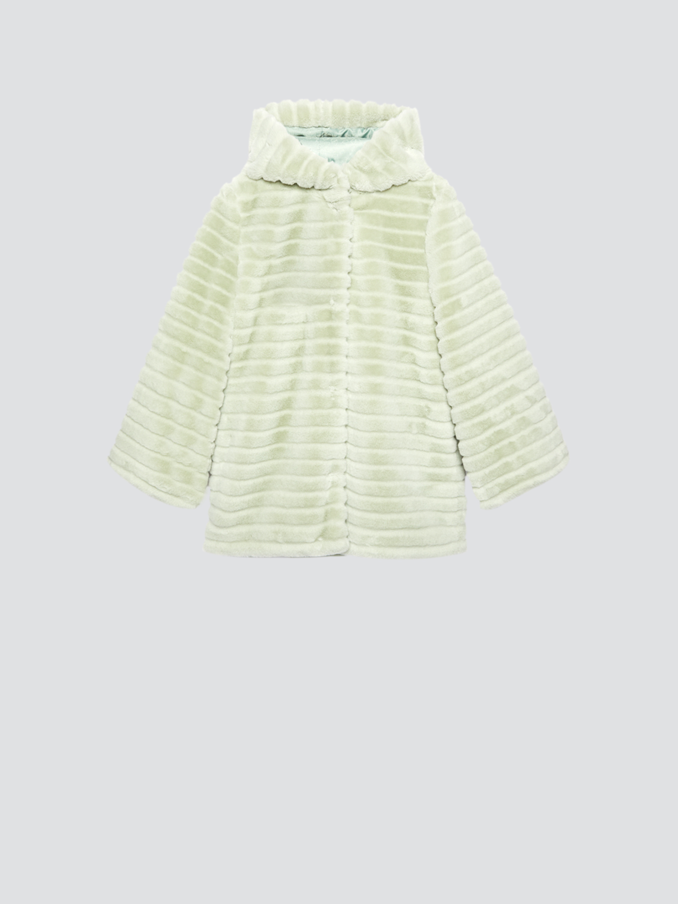 Cappa effetto pelliccia con cappuccio image number 3