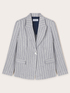 Single-breasted jacket in lurex pinstripe linen image number 4