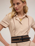 Rochie-cămașă cu ajour&eacute; image number 3