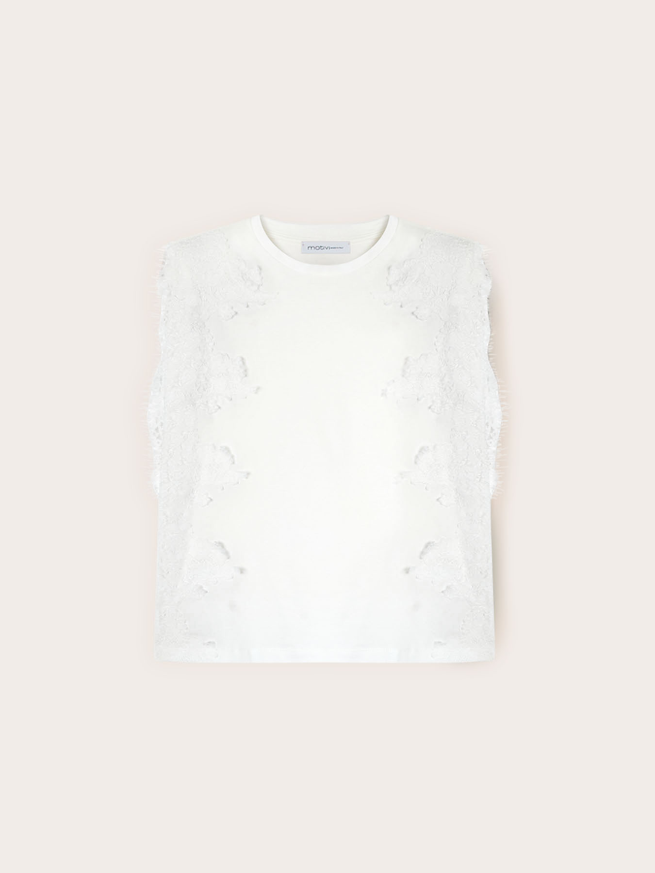 T-shirt with lace inserts image number 4